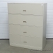 Beige 45" 8 Drawer Microfiche File Cabinet